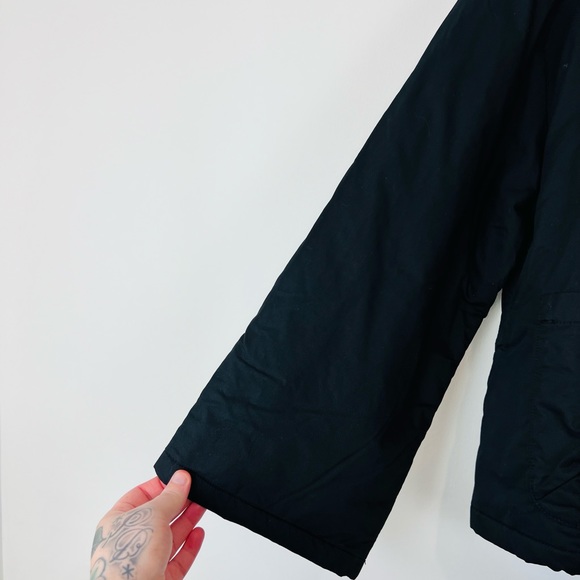 Toast Black Check Lined Cotton Cropped Padded Flared Sleeve Jacket UK M - Picture 3 of 11